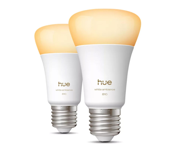 Philips Hue Inteligentna żarówka White Ambience A60 E27 - 810lm (2szt.) - 1490230 - zdjęcie